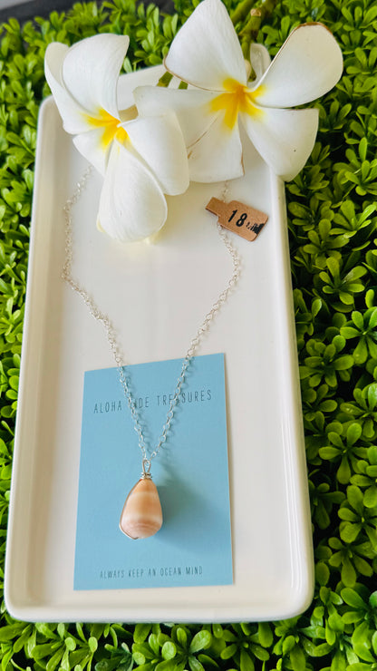 Sterling Silver Cone Shell Necklace 18”