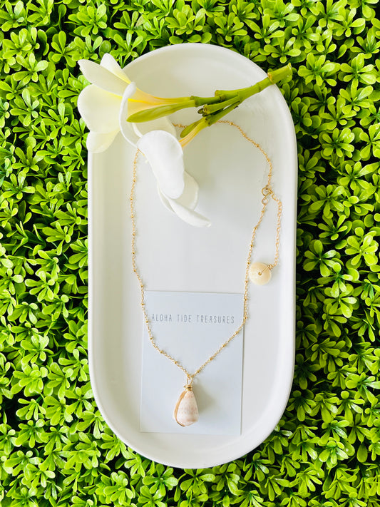 14K GF Abbreviated Cone Shell Necklace 16”