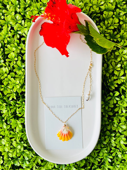 14K GF Sunrise Shell Necklace 16”