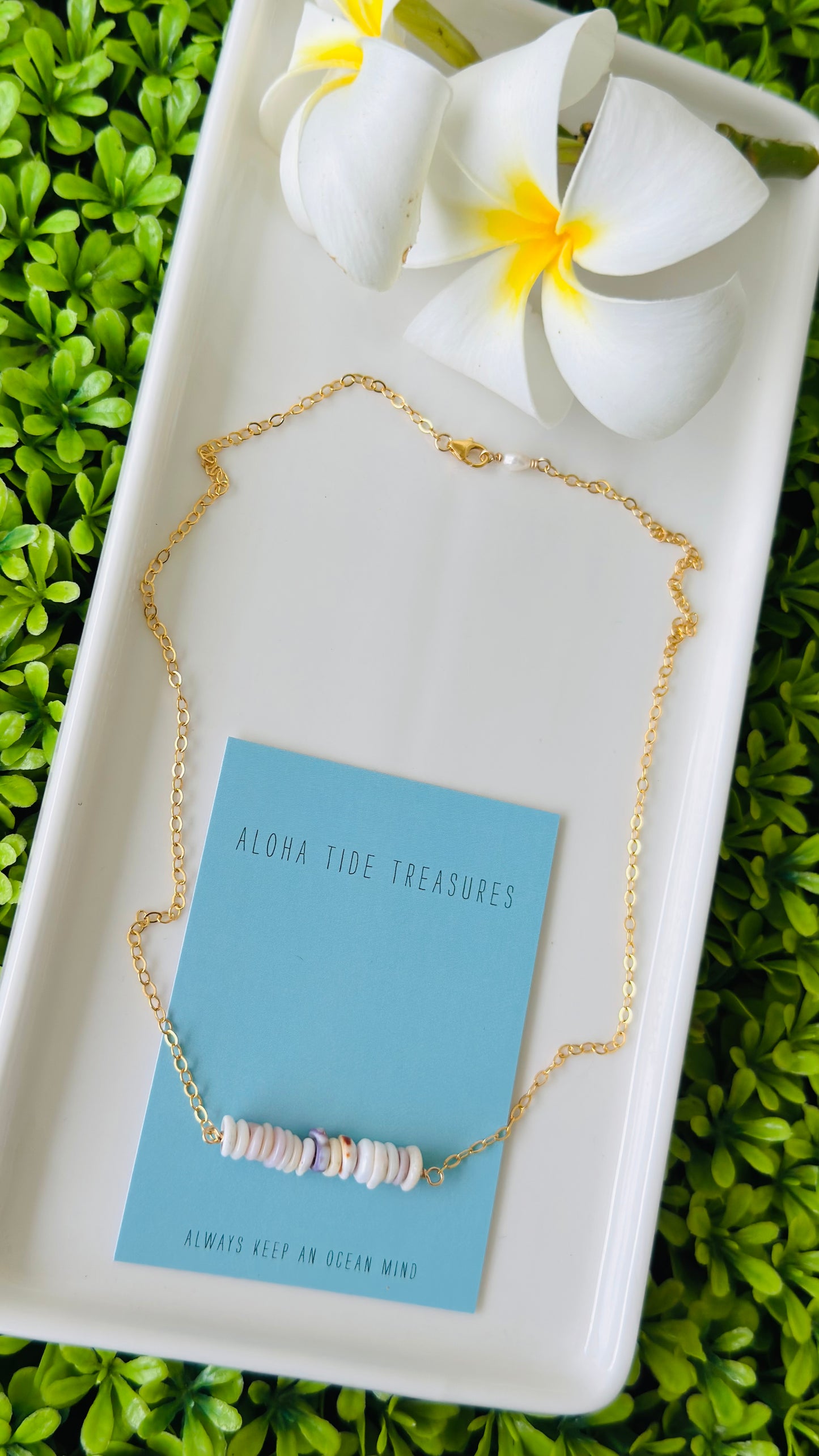 14K GF Dainty Puka Sand-Bar Necklace 16” - Lyssa