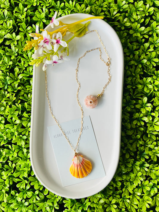 14K GF Sunrise Shell  Necklace 20”