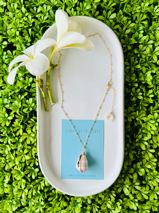 14K GF Abbreviated Cone Shell Necklace 16”