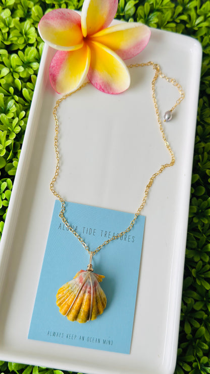 14K GF Sunrise Shell Necklace 16”