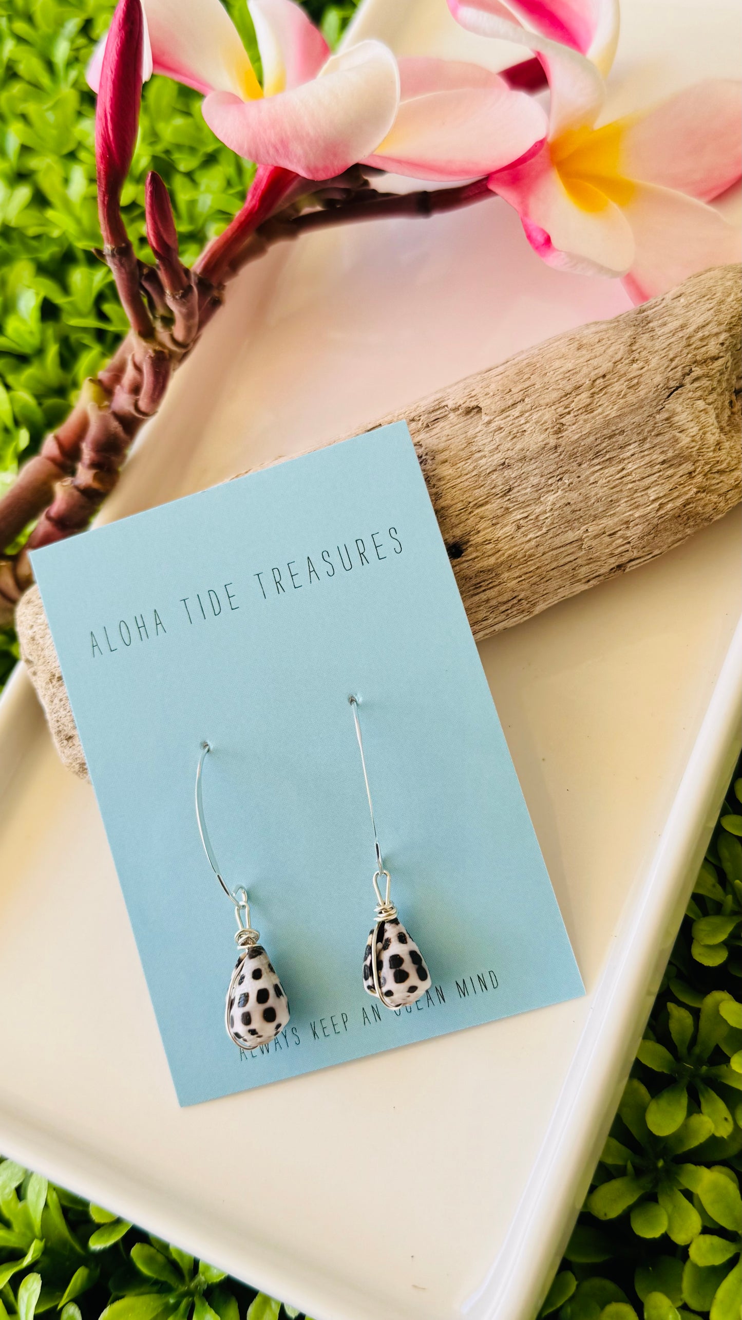Sterling Silver Hebrew Shell Earrings - Ginny