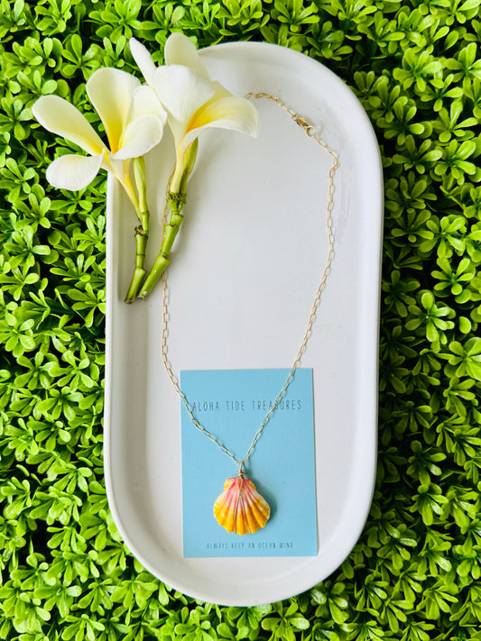 14K GF Sunrise Shell Necklace 16” - Carrie