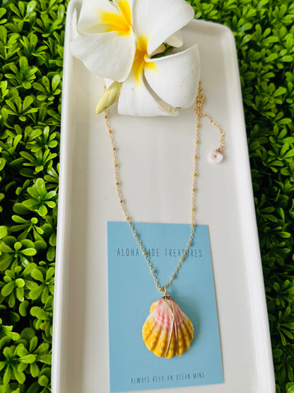 14K GF Sunrise Shell Necklace 16” - Carrie