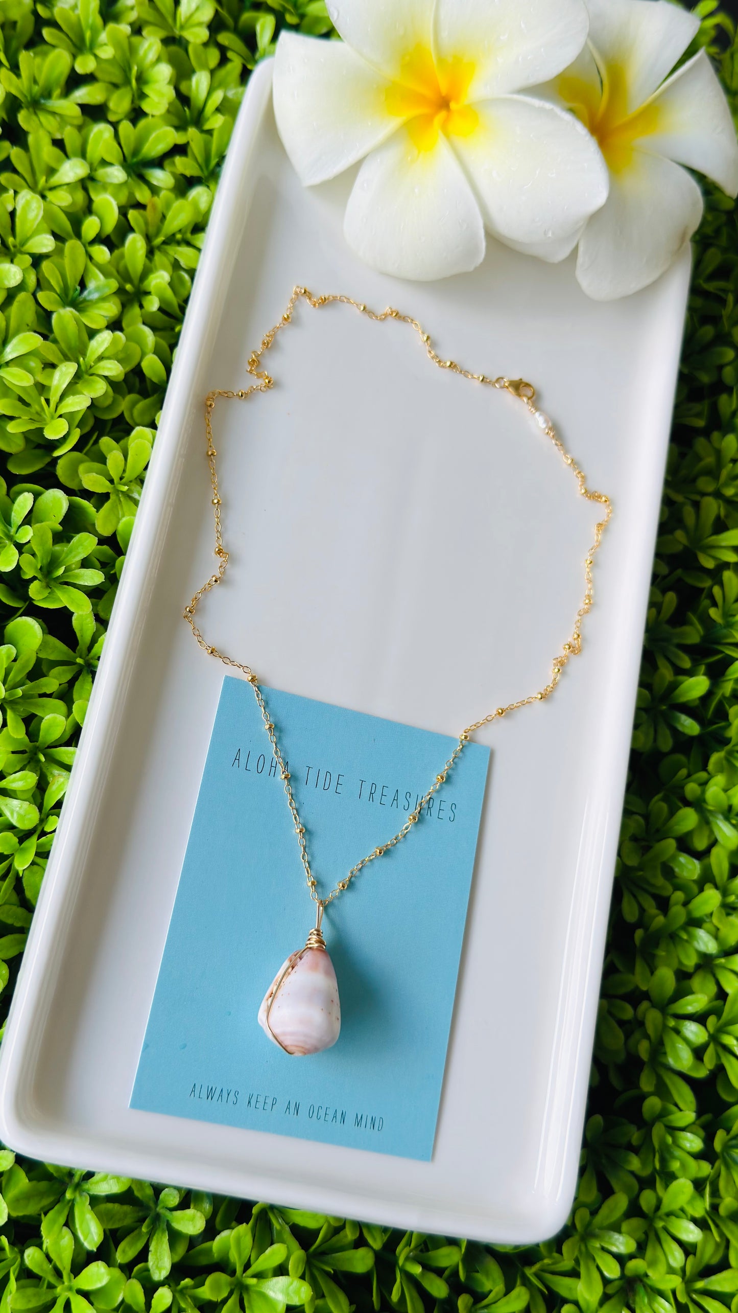 14K GF Abbreviated Cone Shell Necklace 18”