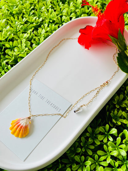 14K GF Sunrise Shell Necklace 16”