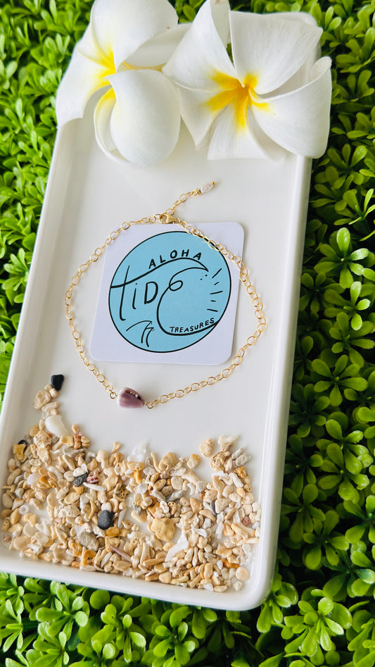 14K GF Cone Shell Anklet 11”