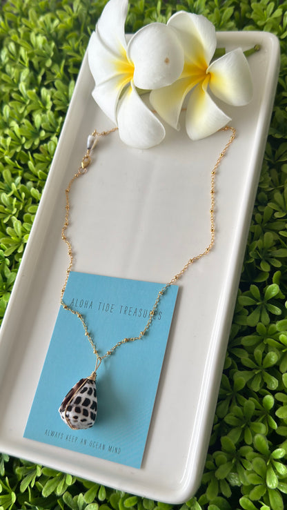 14K GF Hebrew Shell Necklace 16”