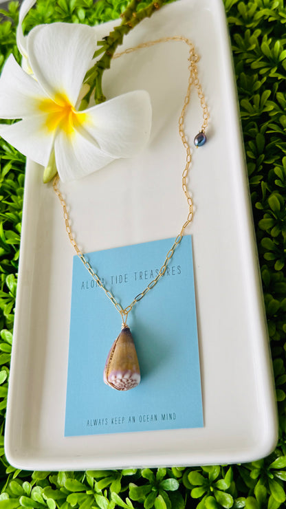 14K GF Cone Shell Necklace 16”