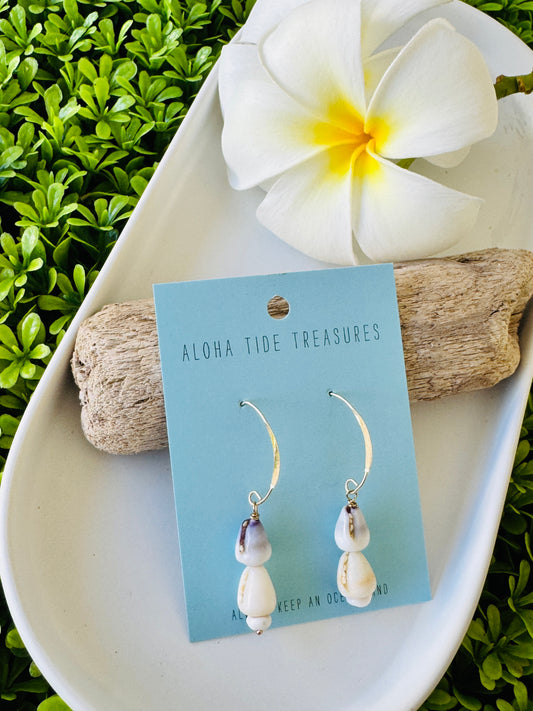 14K GF Stacked Cone Shell Earrings