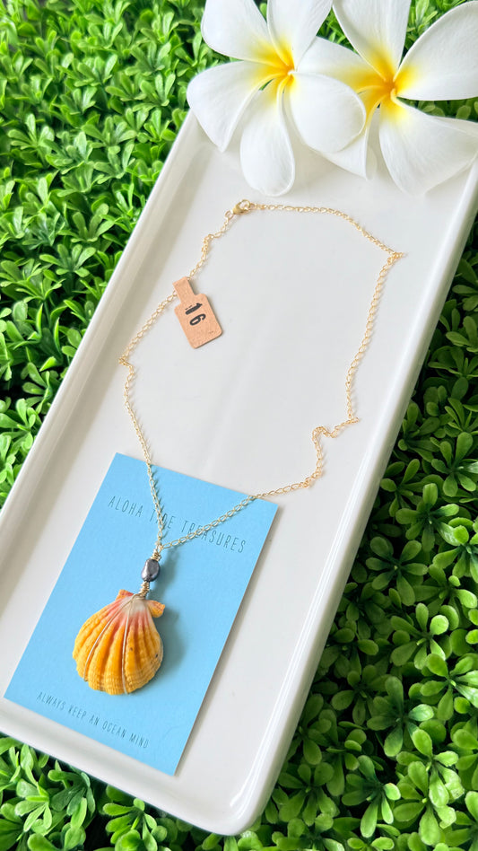 14K GF Sunrise Shell Necklace 16”