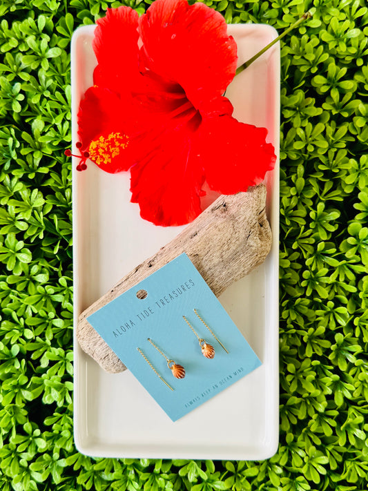 14K GF Shell Threader Earrings