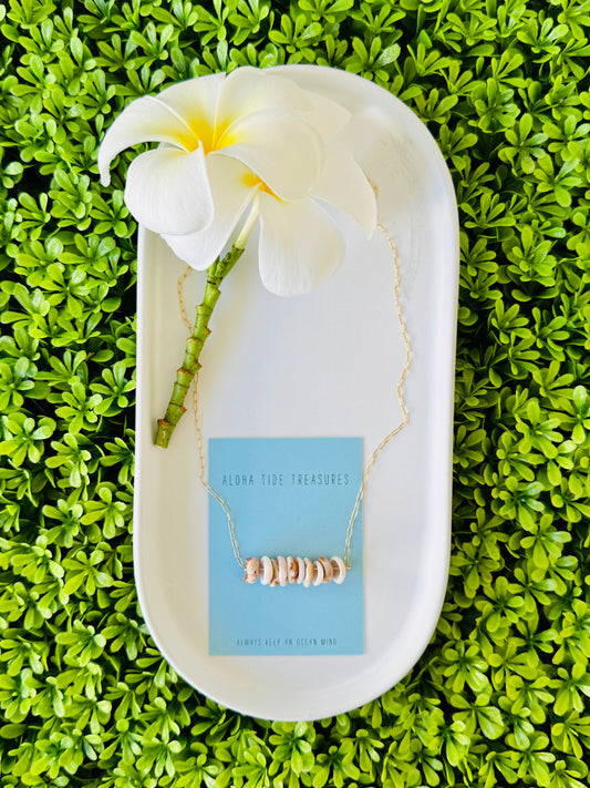 14K GF Puka Sand-Bar Necklace 18”