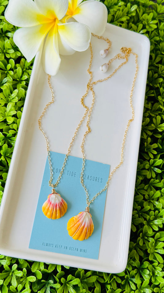 14K GF Sunrise Shell Necklaces - Hope