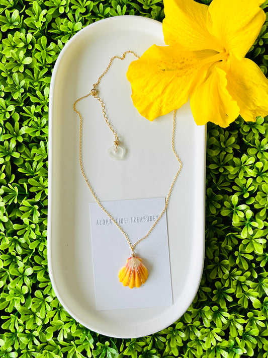 14K GF Sunrise Shell Necklace 16”