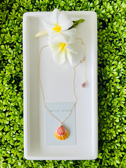 14K GF Sunrise Shell Necklace 18” - Kara