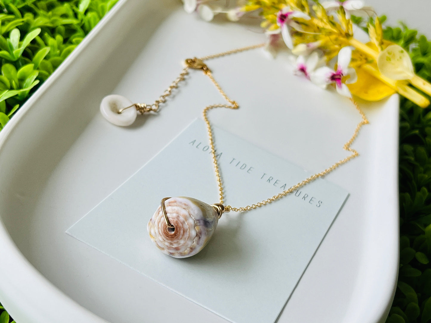 14K GF Cone Shell Necklace 16”