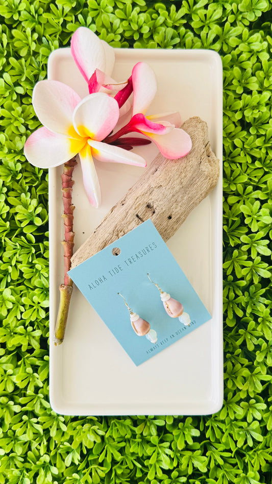 14K GF Puka/Cone Dangle Earrings