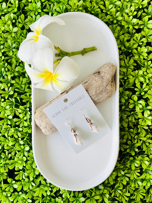 14K GF Stacked Cone Shell Earrings