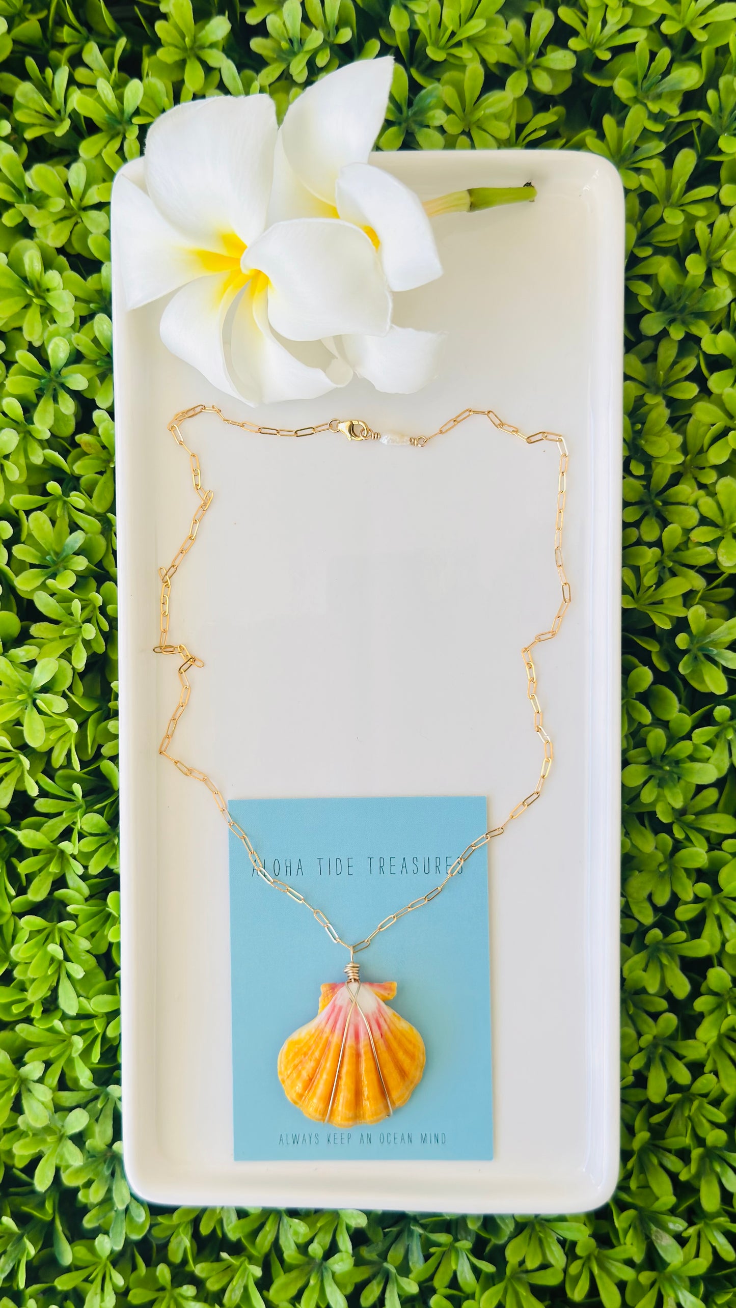 14K GF Sunrise Shell Necklace 18” - Mary