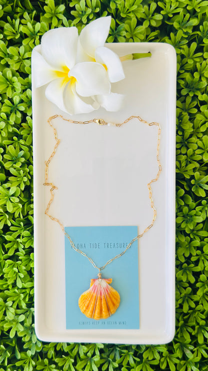 14K GF Sunrise Shell Necklace 18” - Mary