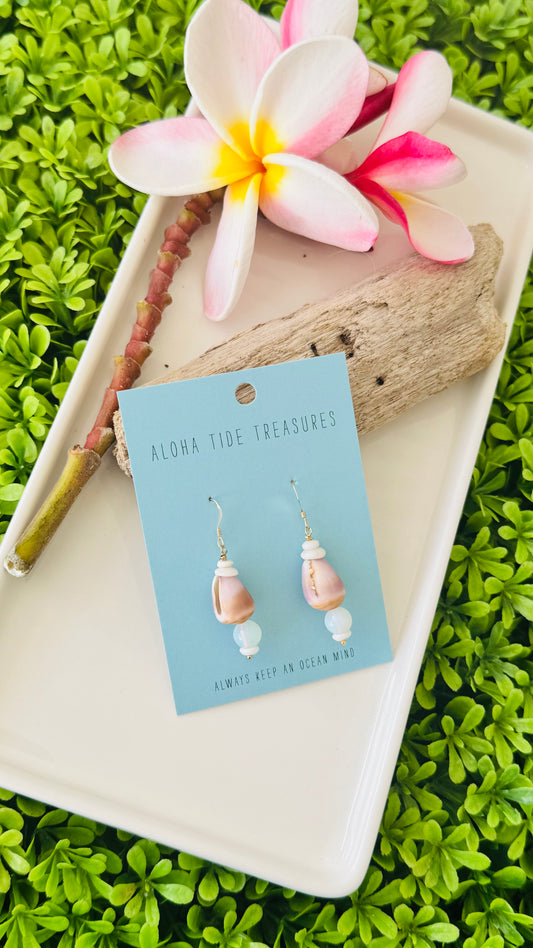 14K GF Puka/Cone Dangle Earrings