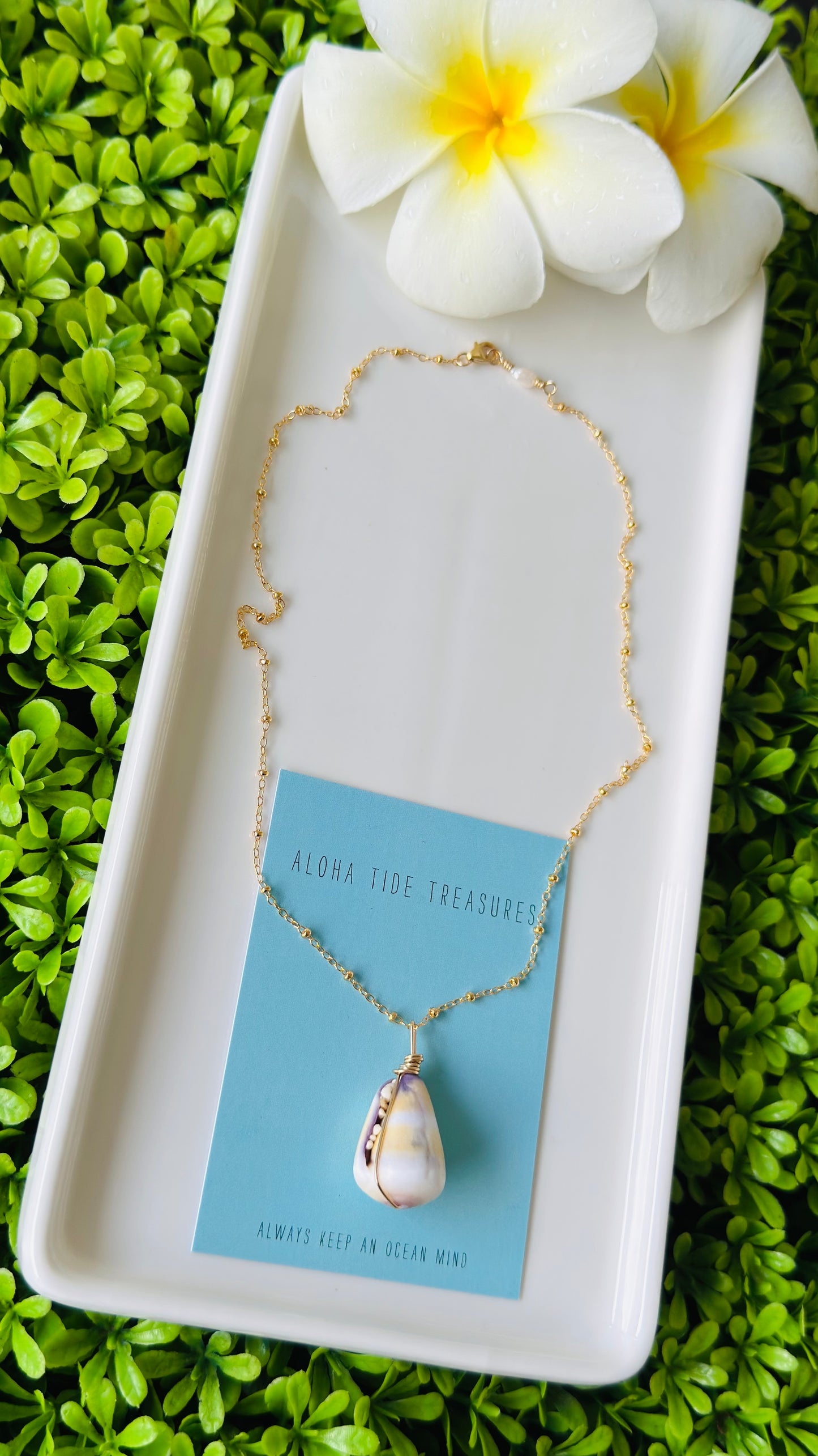 14K GF Cone Shell Necklace 17”