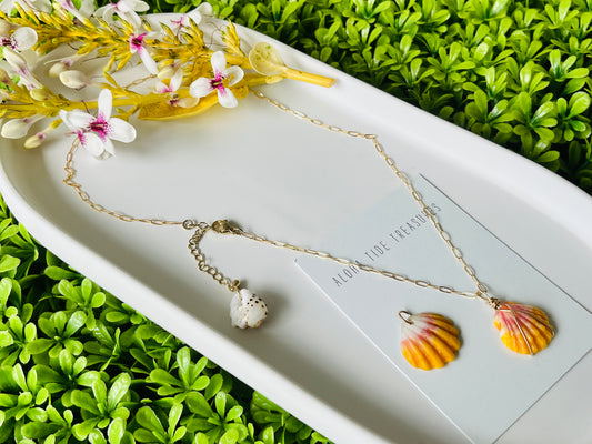 14K GF Sunrise Shell 16” Chain - Tarah