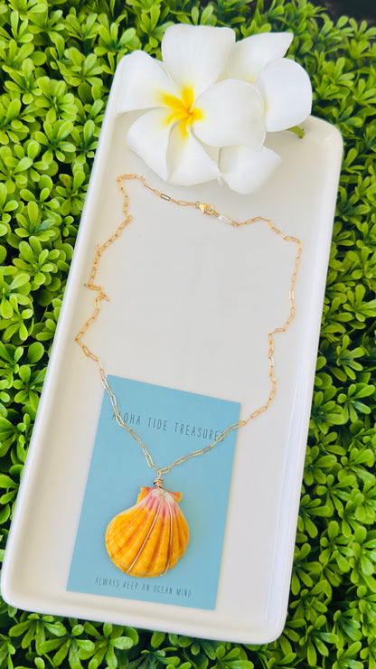 14K GF Sunrise Shell Necklace 18” - Mary
