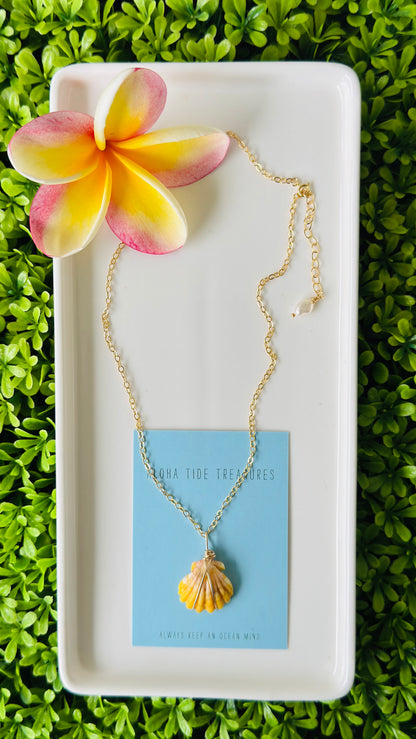 14K GF Sunrise Shell Necklace 16”