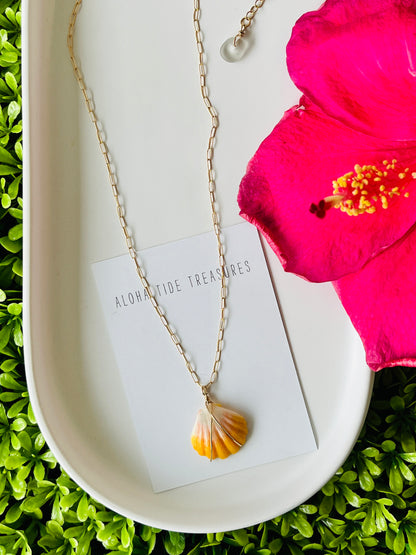 14K GF Sunrise Shell Necklace 16”