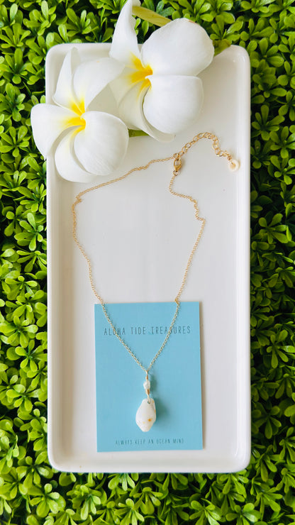 14K GF Shell Necklace 14” - Samantha