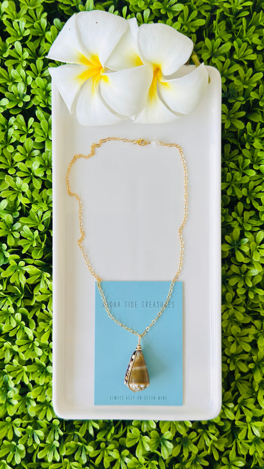 14K GF Cone Shell Necklace 16”