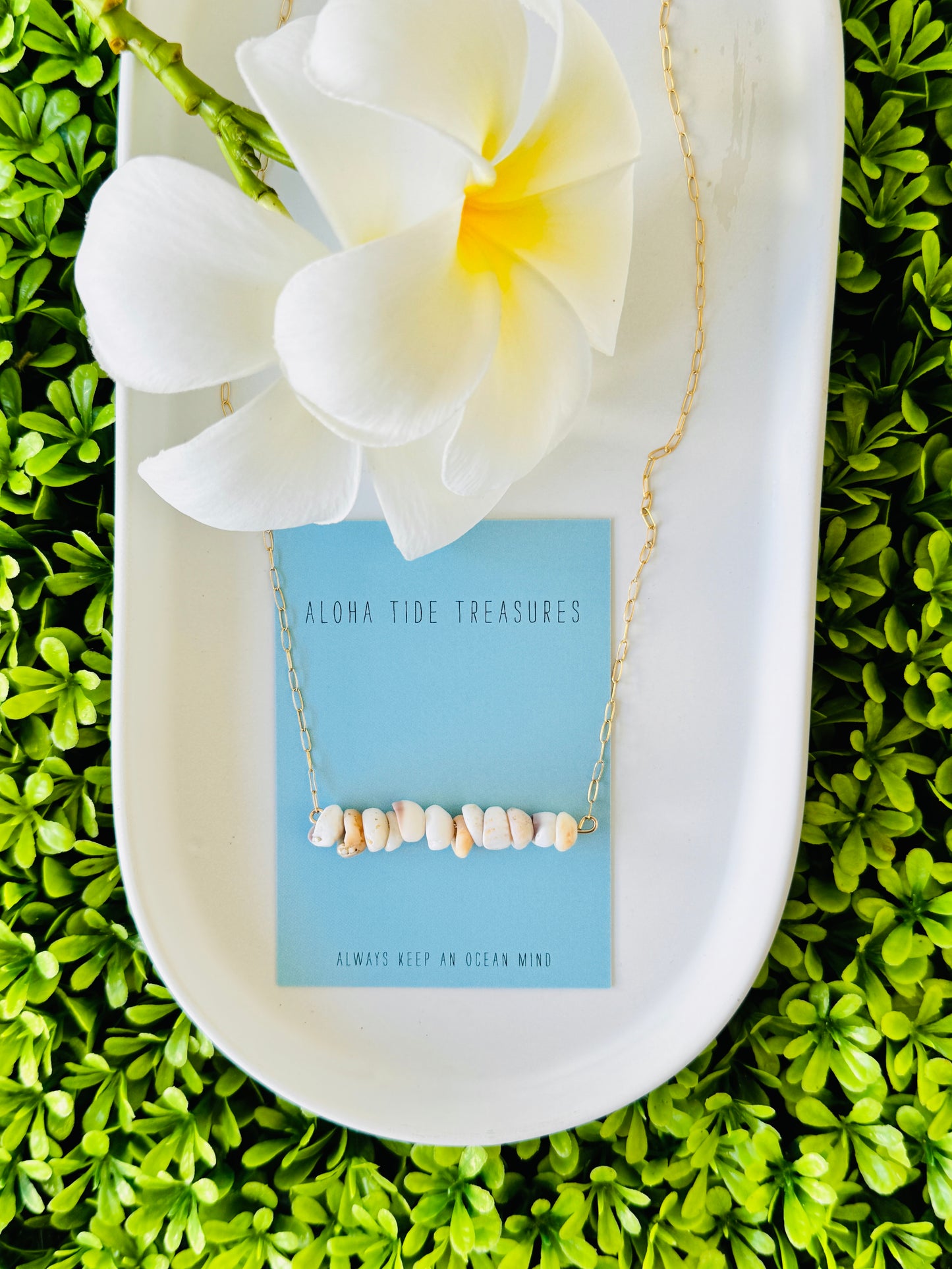 14K GF Dainty Puka Sand-Bar Necklace 18”