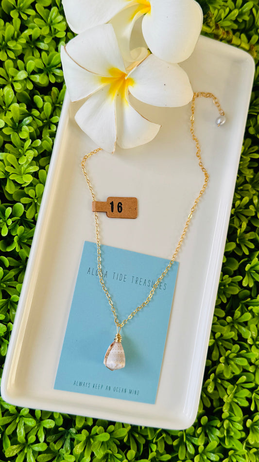 14K GF Abbreviated Cone Shell Necklace 16”
