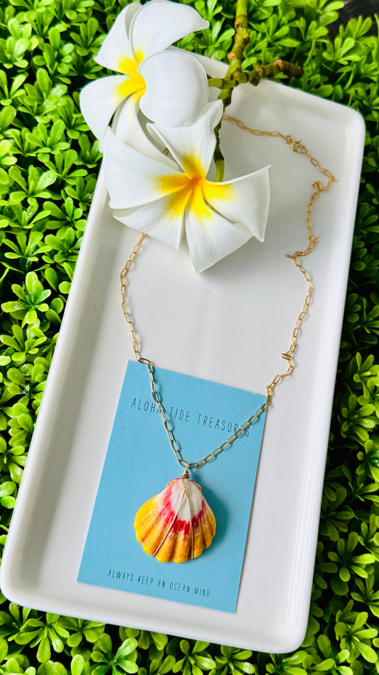 14K GF Sunrise Shell Necklace 20” - Carrie