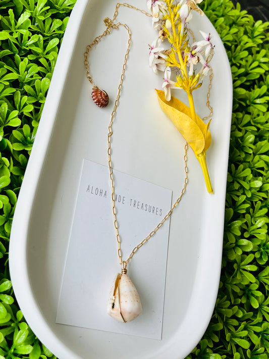 14K GF Abbreviated Cone Shell Necklace 20”