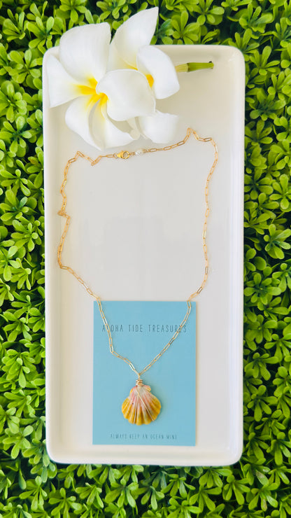 14K GF Sunrise Shell Necklace 18” - Robin