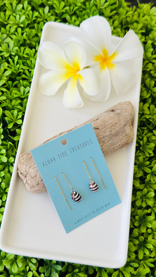 14K GF Zebra Threader Earrings