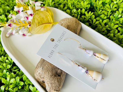 14K GF Stacked Cone Shell Earrings