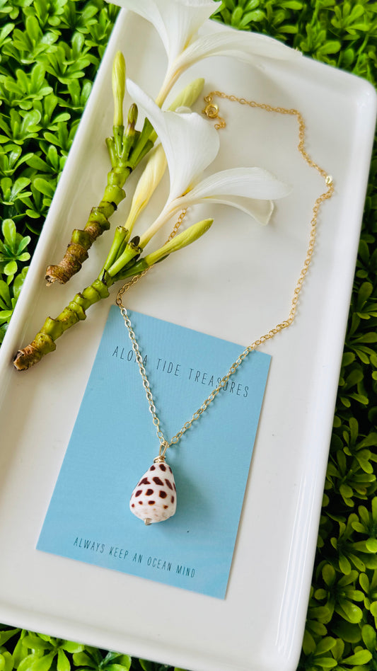 14K GF Hebrew Shell Necklace 16” - Loraine