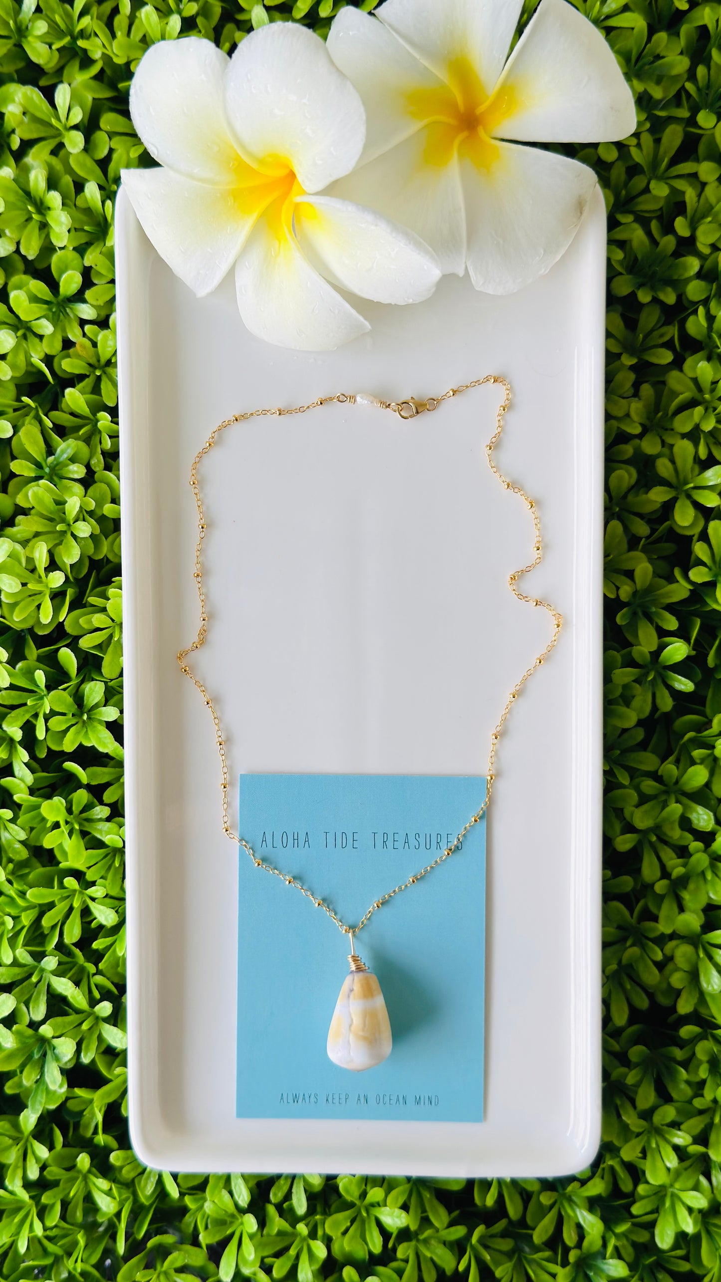 14K GF Cone Shell Necklace 17”