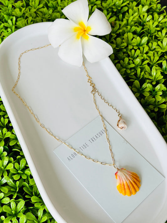 14K GF Sunrise Shell Necklace 16”