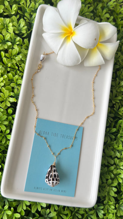 14K GF Hebrew Shell Necklace 16”