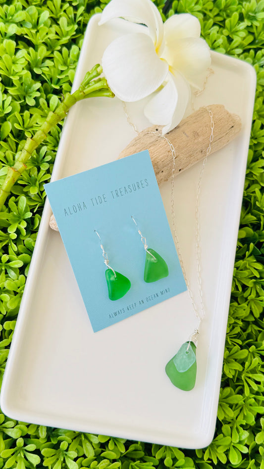 Sterling Silver Seaglass Set - Rebecca