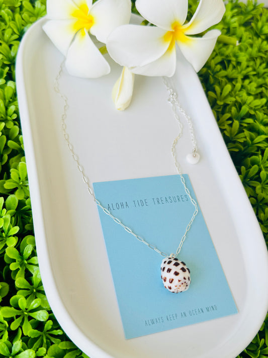 Sterling Silver Drupe Shell Necklace 17” - Jeanie