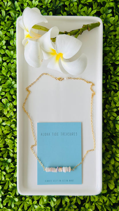 14K GF Dainty Puka Sand-Bar Necklace 16” - Lyssa