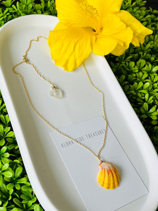 14K GF Sunrise Shell Necklace 16”